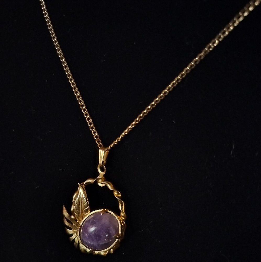 Purple crystal necklace